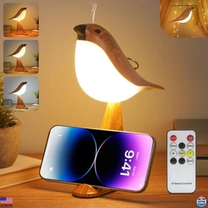 Charmante Vogel Tischlampe - 2600mAh Touch-Control kabelloses Licht mit Fernbedienung & - Bild 1 von 7