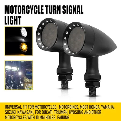 Ducati for Triumph Hyosung Turn Blinker LED Running Black Signals Housing Light — 第 1/4 张图片