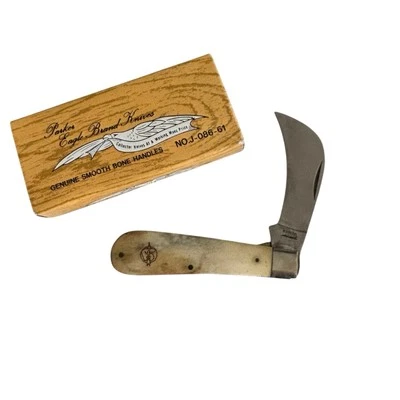 Navaja de Bolsillo Vintage Parker Cut Co Hawk Bill Mango de Hueso Japón J-086-61 Foto 1 de 4