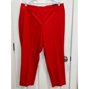 NWT Lane Bryant The Lena Red Ankle Pants Curvy Fit Double Weave Stretch Size 18 - Picture 1 of 5
