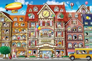 Snoopy Peanuts Fenster Sammlung 1000 Teile Puzzle EPO-12-621s Epoche - Bild 1 von 2