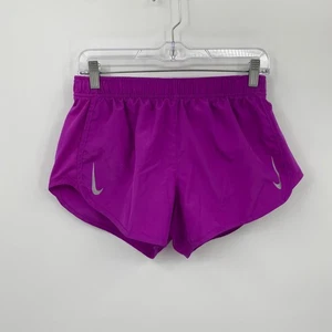 Nike Shorts Lightweight Lined Dri Fit Workout Solid Purple Logo Size M Womens - Picture 1 of 9