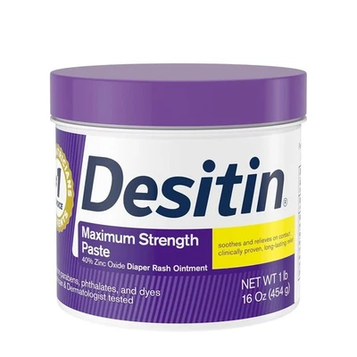 Creme para assaduras cutâneas Desitin Maximum Strength Baby, 40% óxido de zinco para tratamento16 - Imagem 1 de 4
