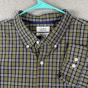 Camisa Croft & Barrow de fácil cuidado con botones para hombre 3XLT verde a cuadros causal formal - Imagen 1 de 8
