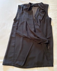 Luminere  Formal Sheer Black Sleeveless Top Sz L - Picture 1 of 5