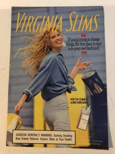 Virginia Slims Cigarettes 1992 anuncio impreso vintage pa51 - Imagen 1 de 3