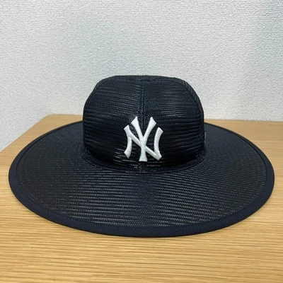New Era Fitted Long Brim Hat MLB New York Yankees Navy Unisex 14388408 - Image 1 of 4