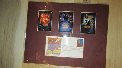 Matted Star Wars US First Day Cover 29 Cent Stamp Space Fantasy January 1993 Art - Image 1 of 3