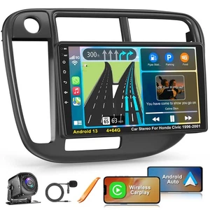 5G WiFi Autoradio für Honda Civic 1996-2001 mit Wireless Carplay & Android A... - Bild 1 von 7