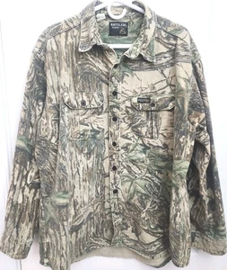 Vintage Rattlers Marke verblasst Realtree tarnfarben geknöpftes Hemd Herren XL hergestellt in den USA - Bild 1 von 8