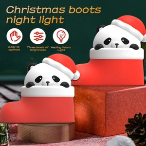 Panda LED Night Light Cute Silicone USB Rechargeable Night Lamp Decoration Gifts - Picture 1 of 19