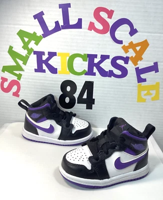 Nike Air Jordan Retro 1 Mid Dark Iris Niño pequeño talla 5c Foto 1 de 4