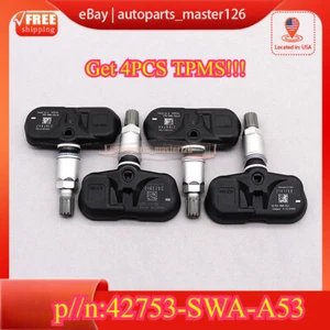 4x Tire Pressure Monitoring Sensor For Honda CR-V Accord w/ Alloy Wheels TPMS US - Picture 1 of 8