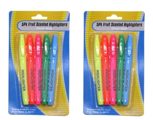 Helle Neon Frucht Duft Textmarker - Gesamtzahl 10 Meißelkopf Marker - Bild 1 von 1