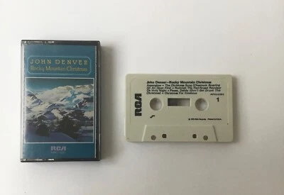 Vintage 1975 John Denver Rocky Mountain Christmas Cassette Tape RCA APK1-1201 - Image 1 of 3