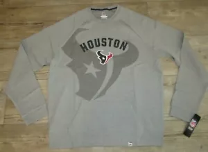 Houston Texans Red Zone Flex Blend Fabric Sweatshirt Size Men's 2XL - Picture 1 of 2