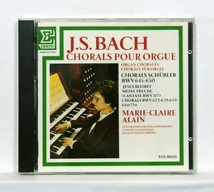 MARIE-CLAIRE ALAIN - JS BACH Organ chorales BWV.645-650 ERATO CD full silver NM - Picture 1 of 2