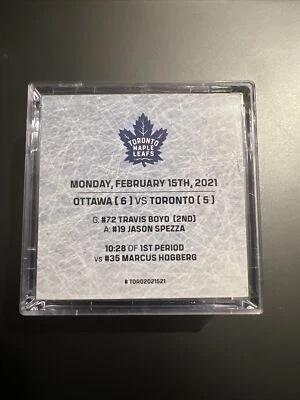 Travis Boyd 2021 Goal Scored NHL Hockey Puck - Senators at Maple Leafs - 2/15/21 - Image 1 of 4