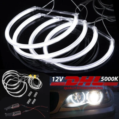 4X Angel Eyes LED Standlicht Ringe CCFL Scheinwerfer für BMW E46 Sedan 1995-2005 - Bild 1 von 4
