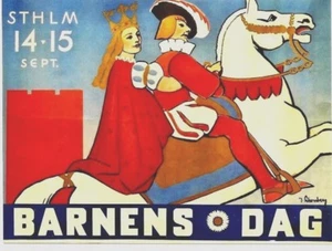 Original vintage poster CHILDREN'S DAY HORSE SWEDEN c.1930 - Bild 1 von 1