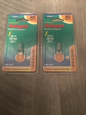 ( 2 ) BPQ20/8.6 Feit Electric 20W 120V Clear Light Bulb Lamp Bi-Pin GY8.6 Base  - Image 1 of 2