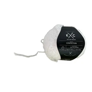 Knit and Crochet K+C Premium Yarn Confection Collection White 1.76 oz AT166 - Picture 1 of 4