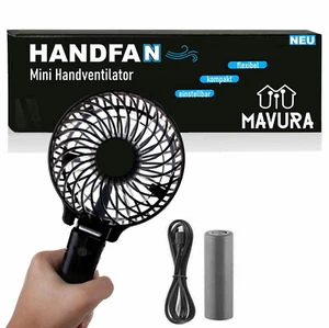 HANDFAN Mini Handventilator tragbarer faltbarer USB Lüfter Akku Ventilator - Bild 1 von 6