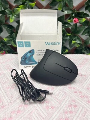 Anker Wireless 2.4G Ergonomic Vertical Optical Mouse - Black (‎AK-98ANWVM-UBA) - Image 1 of 4