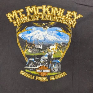 Camisa Harley Davidson Para Hombres 2XL Negra Mt McKinley Denali Alaska Motociclista Motocicleta - Imagen 1 de 7