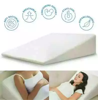 TOP HOME SOLUTIONS Memory Foam Large Acid Reflux Foam Back Support Bed Wedge Pillow Orthopaedic