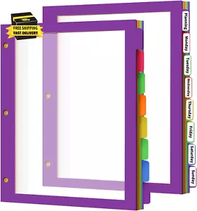8Tab Binder Dividers with Tabs, 16PCS/2 Set Letter Size Page Dividers for 3 Ring - Picture 1 of 7
