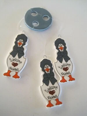 Goose Ceramic Welcome Friends Small Wind Chime - Image 1 of 2