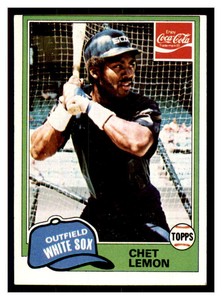 1981 Topps Coca-Cola Chicago White Sox Chet Lemon #8   Chicago White Sox