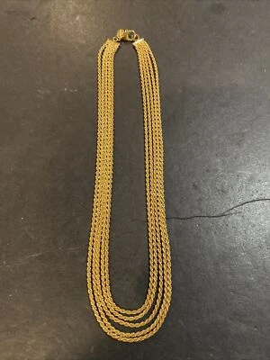 Collar de cadena retorcida Bellezza bronce Italia 5 hilos Foto 1 de 4