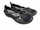 Crocs Womens 6 Celeste Canvas Flats Mary Jane Slip On Shoes Black Comfortable