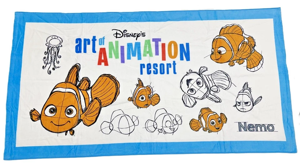 Toalla de playa Resort Art of Animation Parks Disney World nueva con etiquetas Buscando a Nemo Foto 1 de 1