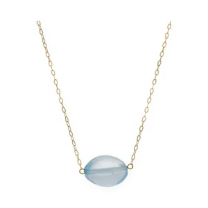 Collar Topacio Azul Oro 18 K Complementos de Mujer Joyería de Moda - Imagen 1 de 4