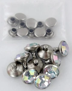 10mm Abalone Synthetic Crystal Rivets (10 Pack) - Picture 1 of 2