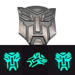 Metal Brillante Negro Transformers Autobot Auto Insignia Maletero SUV Emblema Pegatina 3D - Imagen 1 de 9