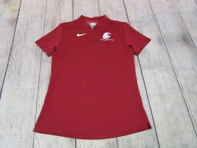 EQUIPO EMITIDO Nike Dri-Fit WSU Washington State Cougars Natación 1/4 Cremallera Camisa Pequeña Foto 1 de 4