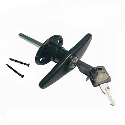 M LOCK 2.5" Truck Cap Cover Shell Topper T-Handle Lock Black Clockwise Rivet Mount