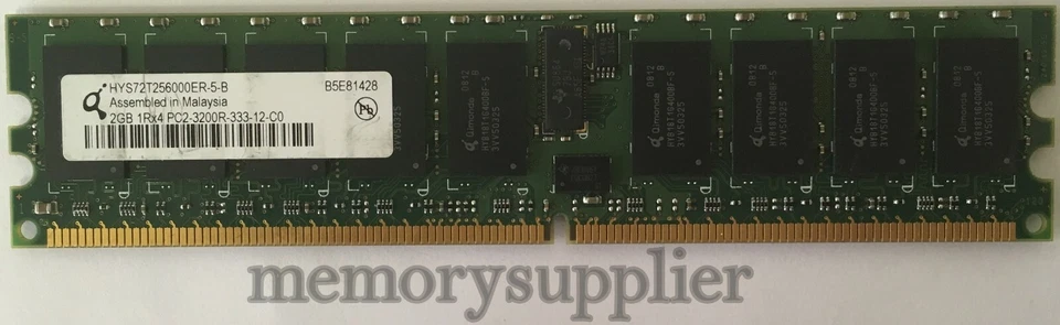 Qimonda (HYS72T256000ER-5-B) 2GB DDR2  PC2-3200R 400MHz ECC Reg Memory Module - Image 1 of 1