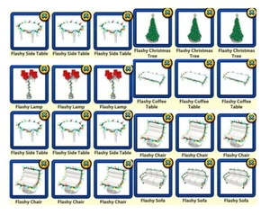 Webkinz Virtual Christmas Flashy furniture. Please leave note in reply to seller - Picture 1 of 1