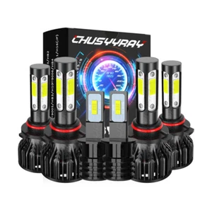 9005 9006 H3 LED Headlight Bulbs For Infiniti FX35 2003 04-05 Hi-Low + Fog Lamps - Picture 1 of 24