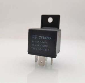 5PCS TRV4-L-24V-H-F 24VDC 4-pin 40A Automotive Relay with bracket - Picture 1 of 3