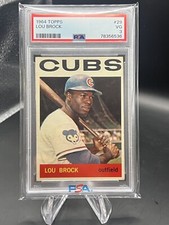 1964 Lou Brock Topps MLB Baseball Vintage Graded Card PSA 3 VG - Chicago Cubs