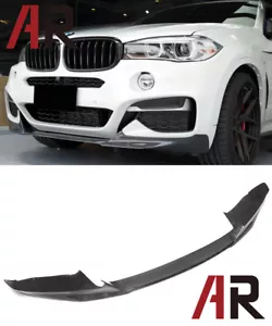 2015-2017 BMW X Series F16 X6 P Style Carbon Fiber Front Bumper Lip w/ M Sports - Picture 1 of 3
