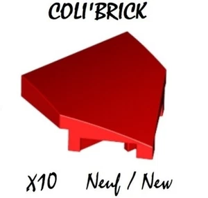 Lego 66956 - 10x Aile / Wedge 2 x 2 x 2/3 Pointed - Rouge / Red- NEUF - Imagen 1 de 1