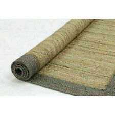 Rug Jute Carpet Rectangle Natural Handmade Rustic look Runner Braided Reversible