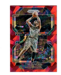 TIM DUNCAN 2021-22 PANINI PRIZM RED CRACKED ICE PRIZM #268 $20.00 SPURS MINT